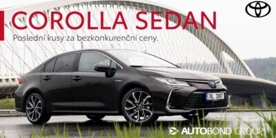 Poslední šance na legendární Toyotu Corollu Sedan již za 499 000 Kč.